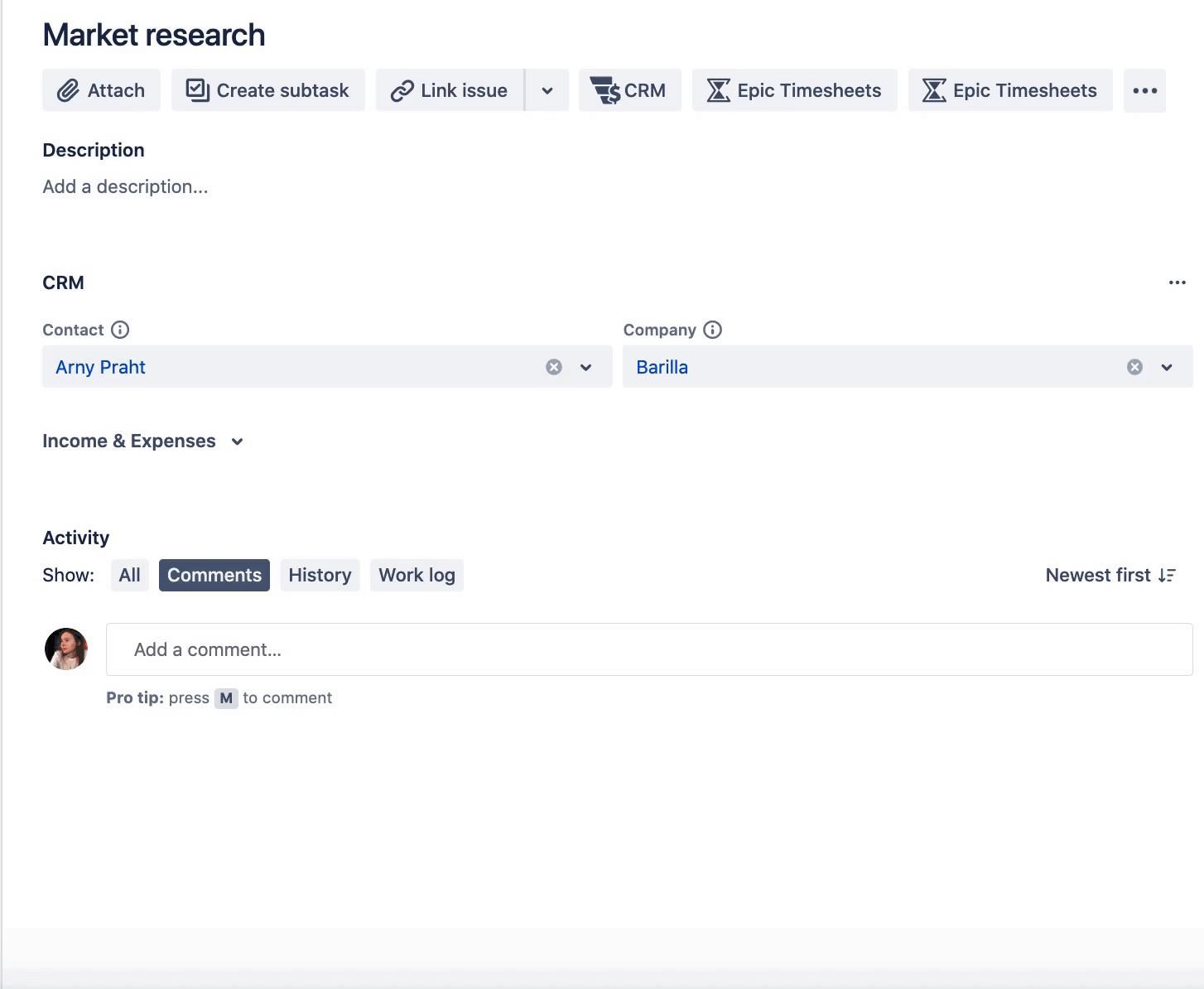 Use+case_issueview+(CRM+for+Jira+Cloud+by+Teamlead) (2).gif